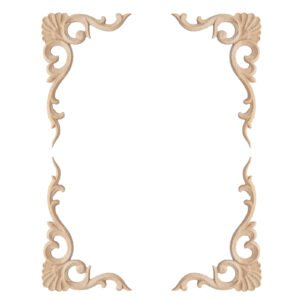 4pcs wood carving corner decal unpainted wood suitable for all kinds of furniture background wall cabinet fireplace frames photo frame Roman column decoration